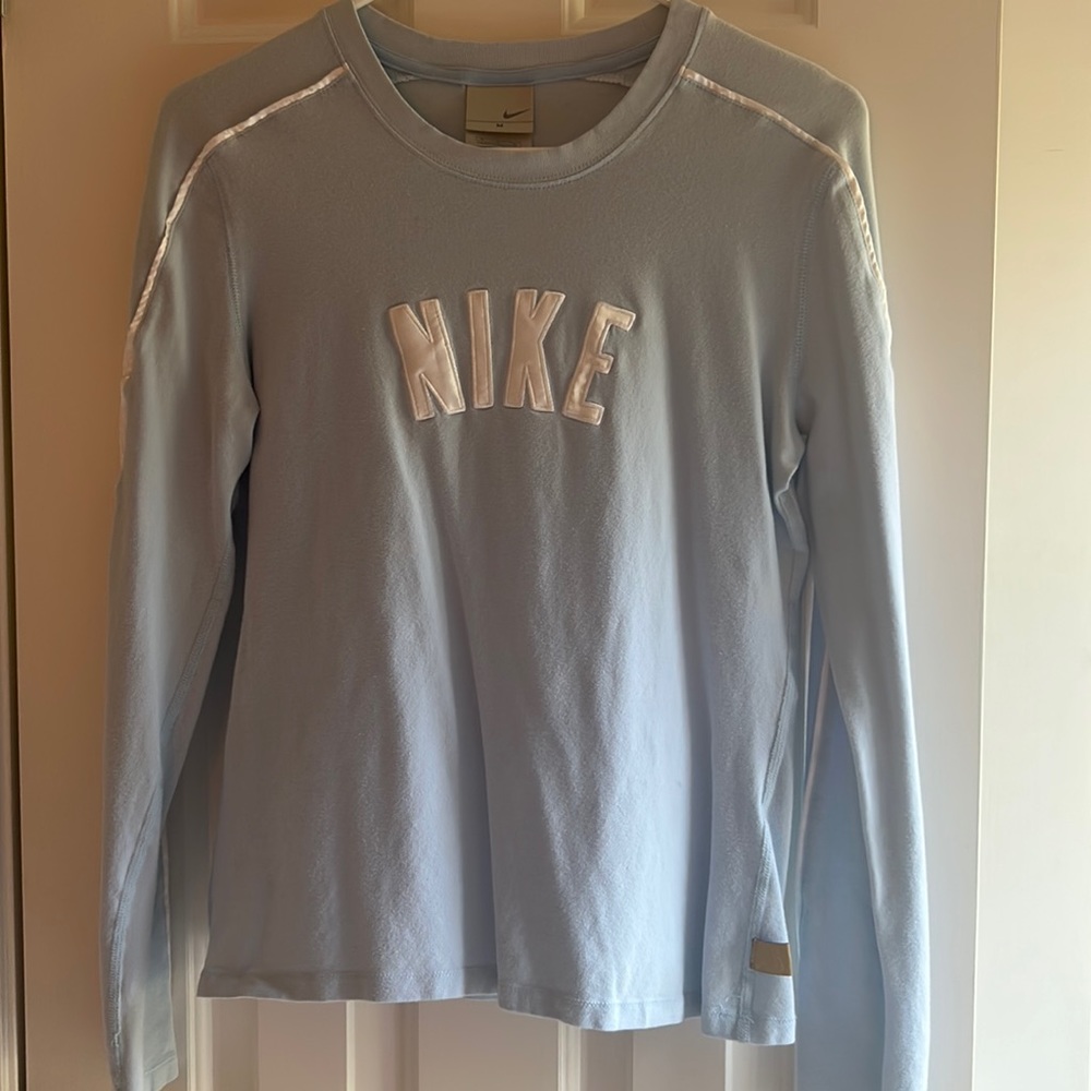 Womens long sleeve Nike top medium sky blue